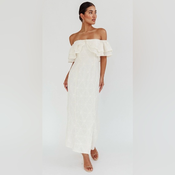 Selfie Leslie Beauty Within Maxi Dress – Cream (NWT) - Picture 3 of 5